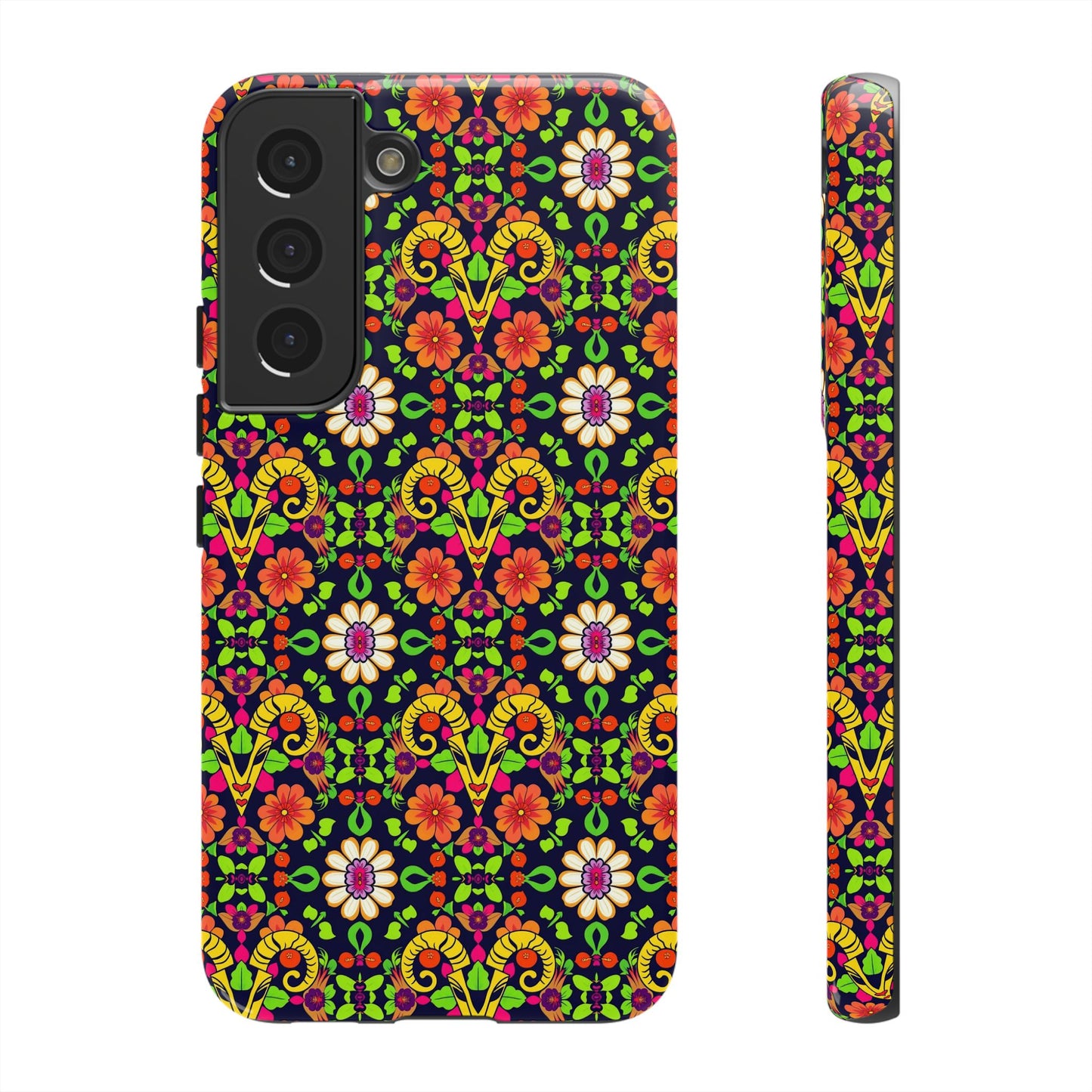 Tough Cases, Aries, Zodiac v4, Flower Pattern