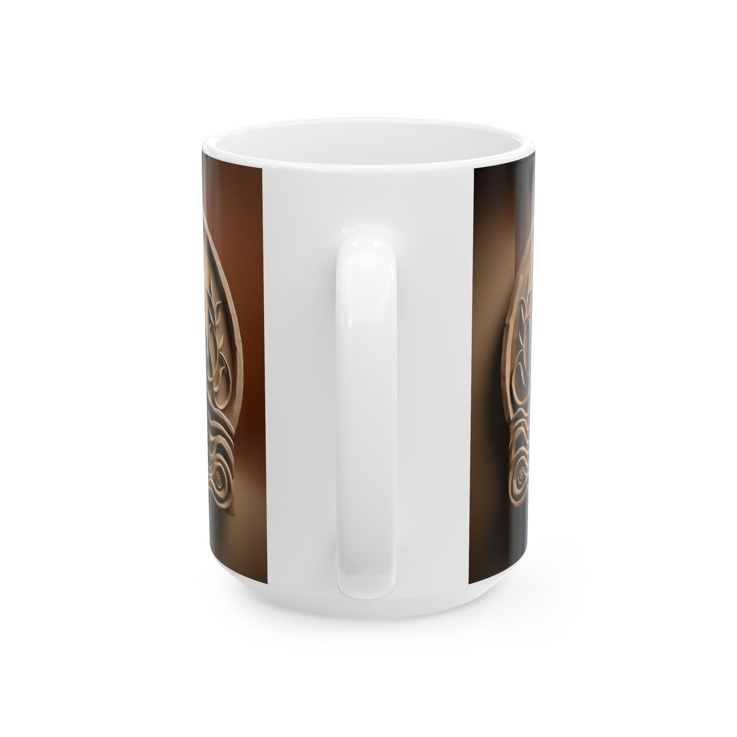 Ceramic Mug, (11oz, 15oz), Ceramic Coffee Mug, Statue Gemini Zodiac Design