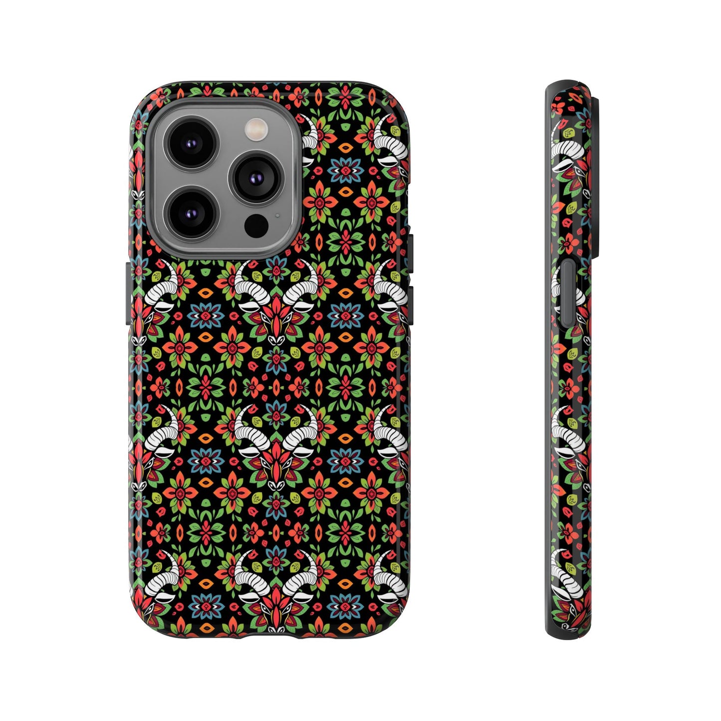 Tough Cases, Taurus, Zodiac v2, Flower Pattern