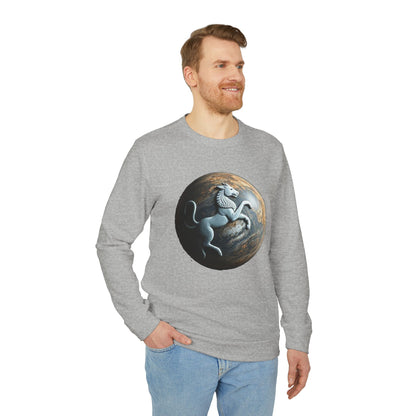 Adidas, Unisex Fleece Crewneck Sweatshirt, Aquarius, Planet Animal, Zodiac