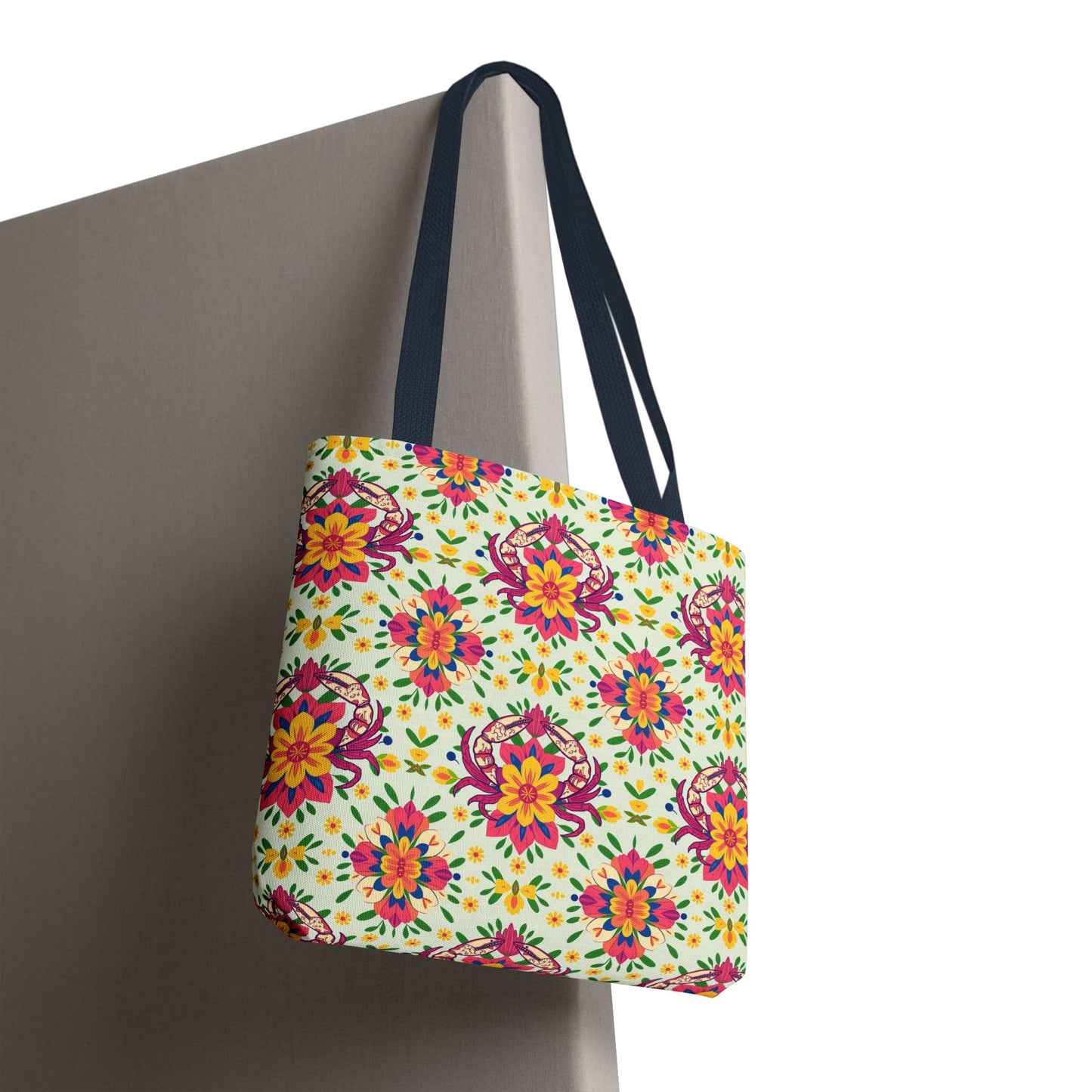 Tote Bag (AOP), Cancer, Zodiac v1, Flower Pattern