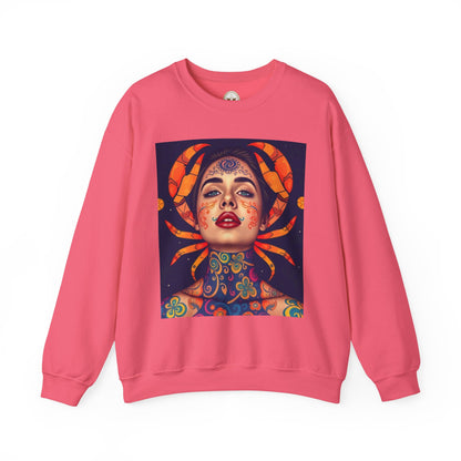 Unisex Heavy Blend™ Crewneck Sweatshirt, Cancer, Zodiac v1, Sexy Pattern