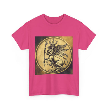 Unisex Heavy Cotton T-Shirt, Animal Angel v1, Virgo Zodiac Design