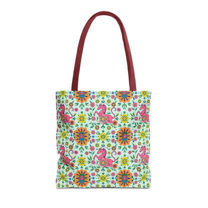 Tote Bag (AOP), Aquarius, Zodiac, Flower Pattern
