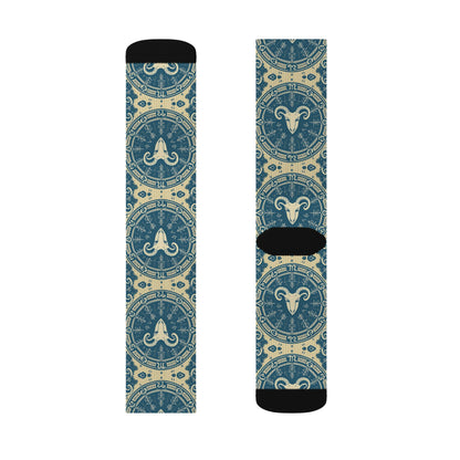 Sublimation Socks, Aries, Zodiac v1, Pattern