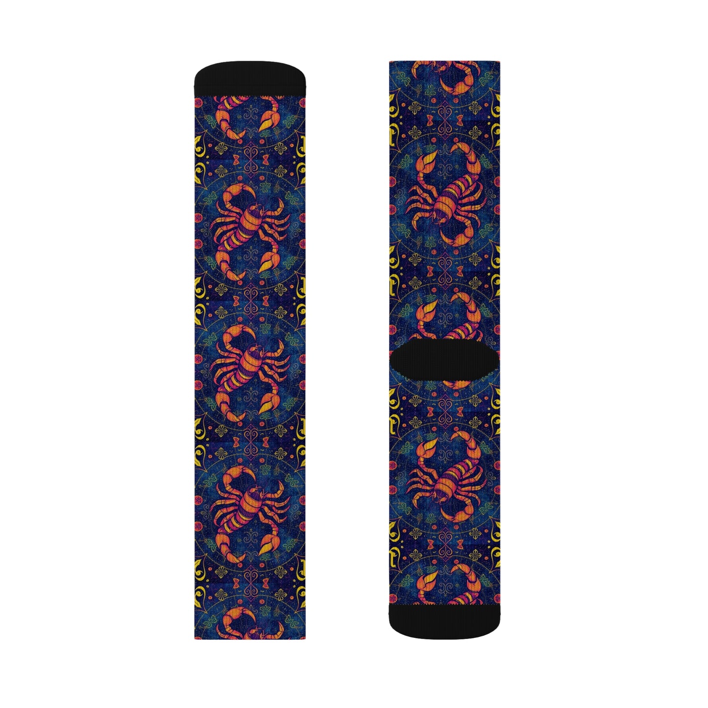 Sublimation Socks, Scorpio, Zodiac v2, Pattern