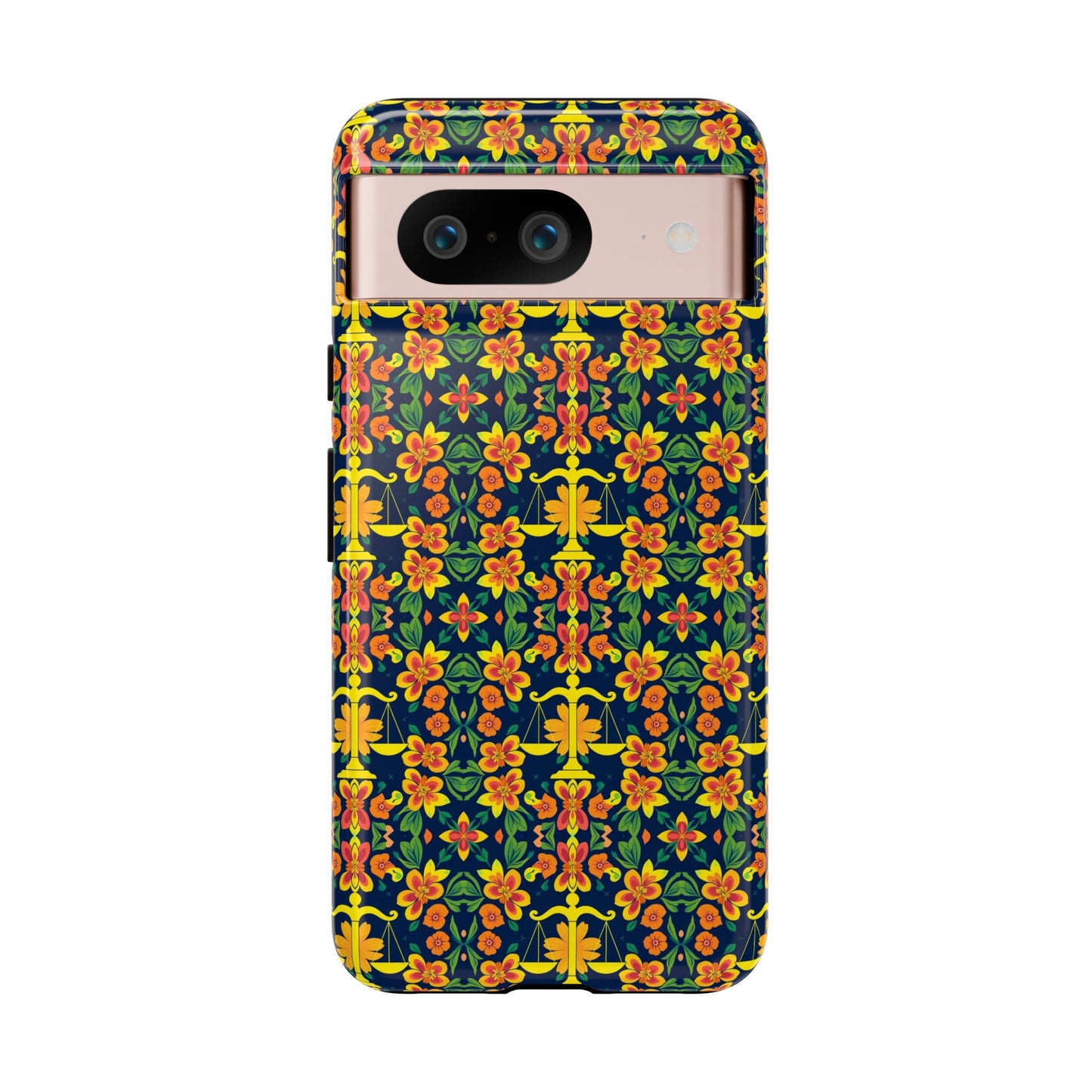 Tough Cases, Libra, Zodiac v3, Flower Pattern