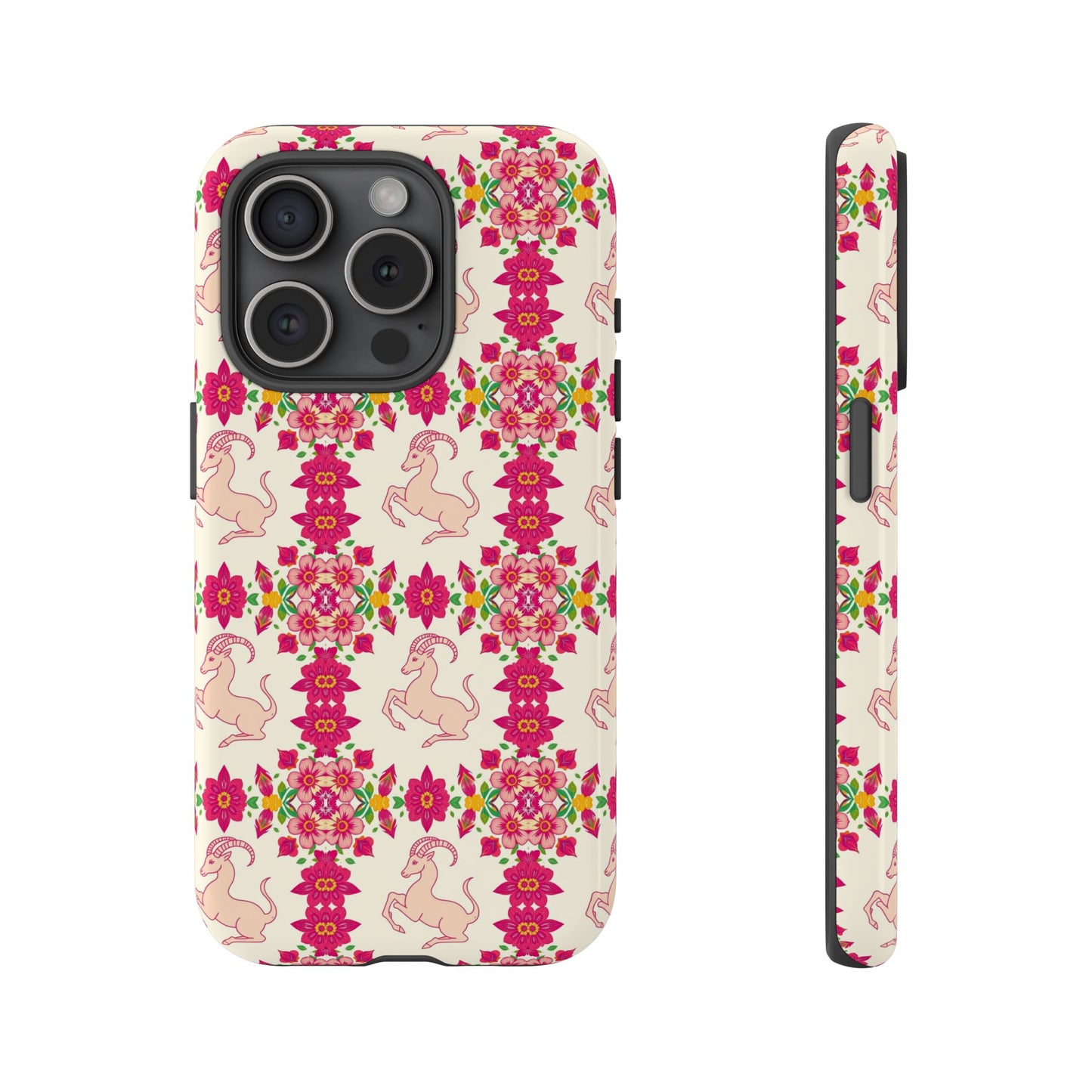 Tough Cases, Capricorn, Zodiac v3, Flower Pattern