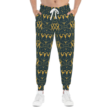 Athletic Joggers, Zodiac Design, Pattern v1, Aries, AOP