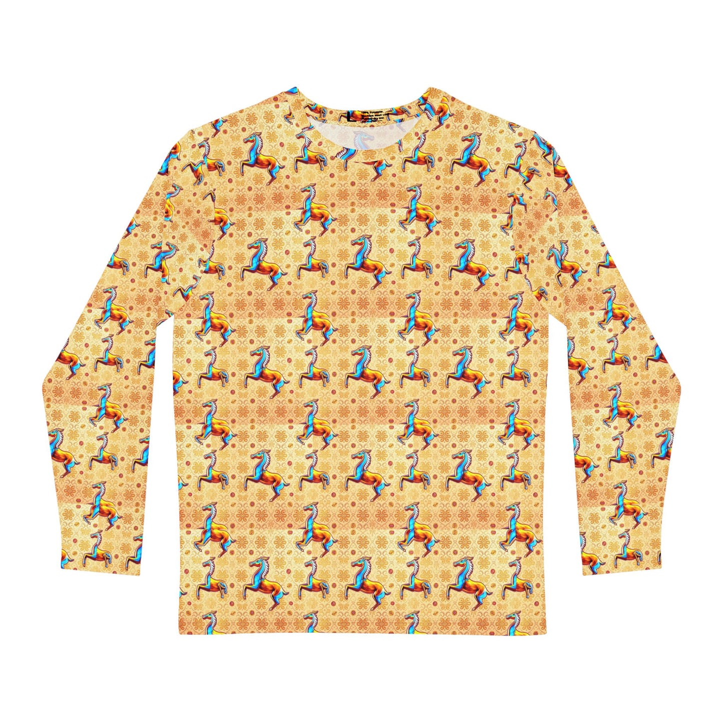 Men's Long Sleeve Shirt, (AOP), Virgo, Zodiac v2, Pattern
