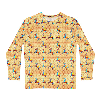 Men's Long Sleeve Shirt, (AOP), Virgo, Zodiac v2, Pattern