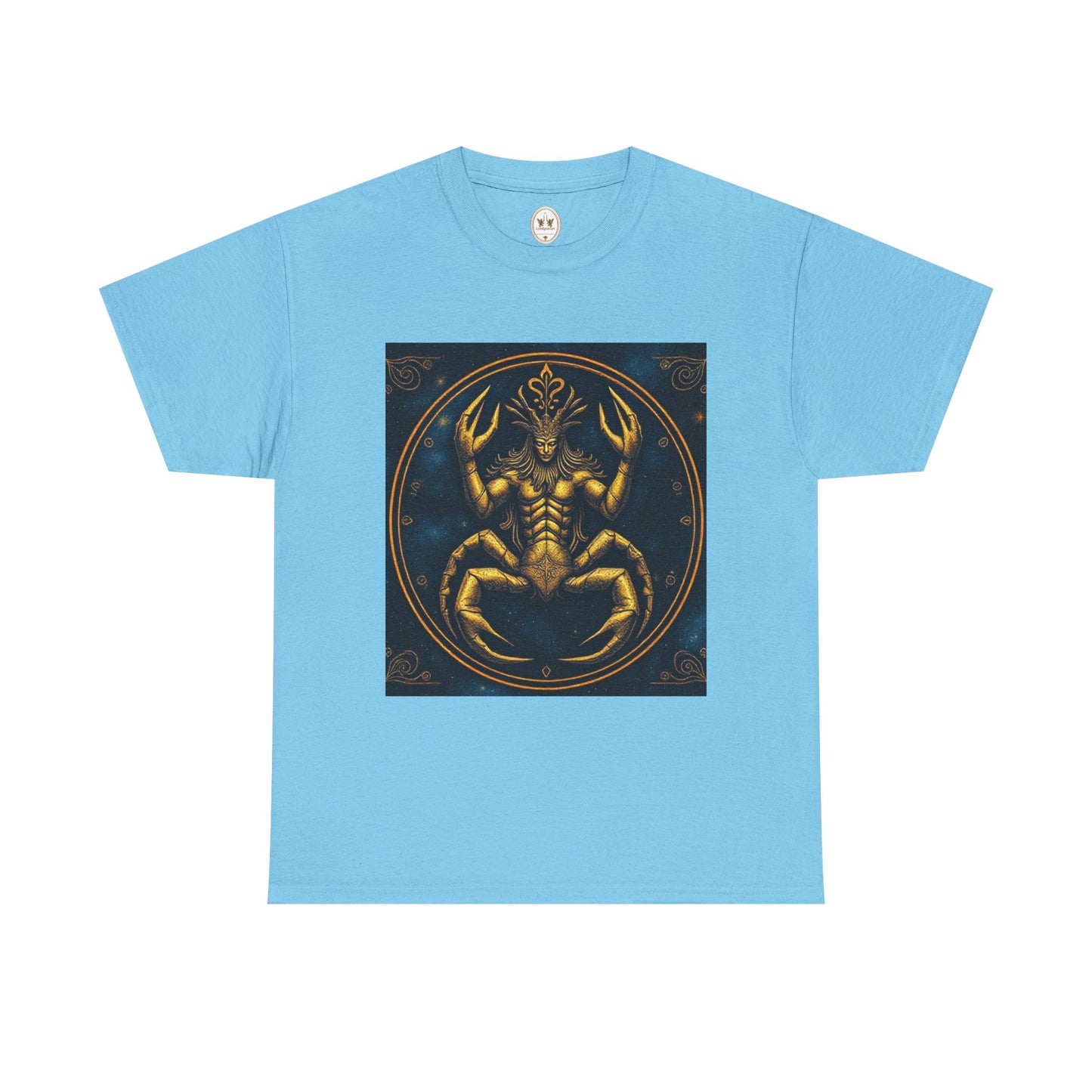 Unisex Heavy Cotton T-Shirt, Scorpion King, Cancer Zodiac Design