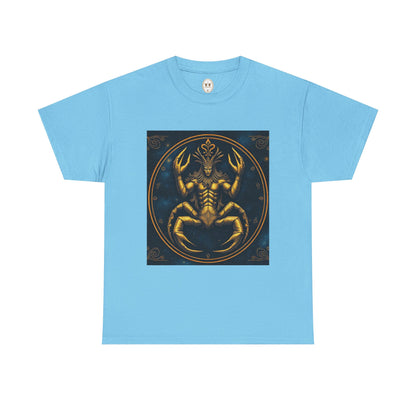 Unisex Heavy Cotton T-Shirt, Scorpion King, Cancer Zodiac Design