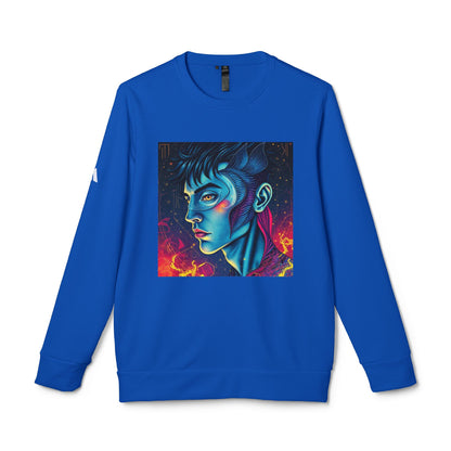 Adidas, Unisex Fleece Crewneck Sweatshirt, Pisces, Pop Art, Zodiac