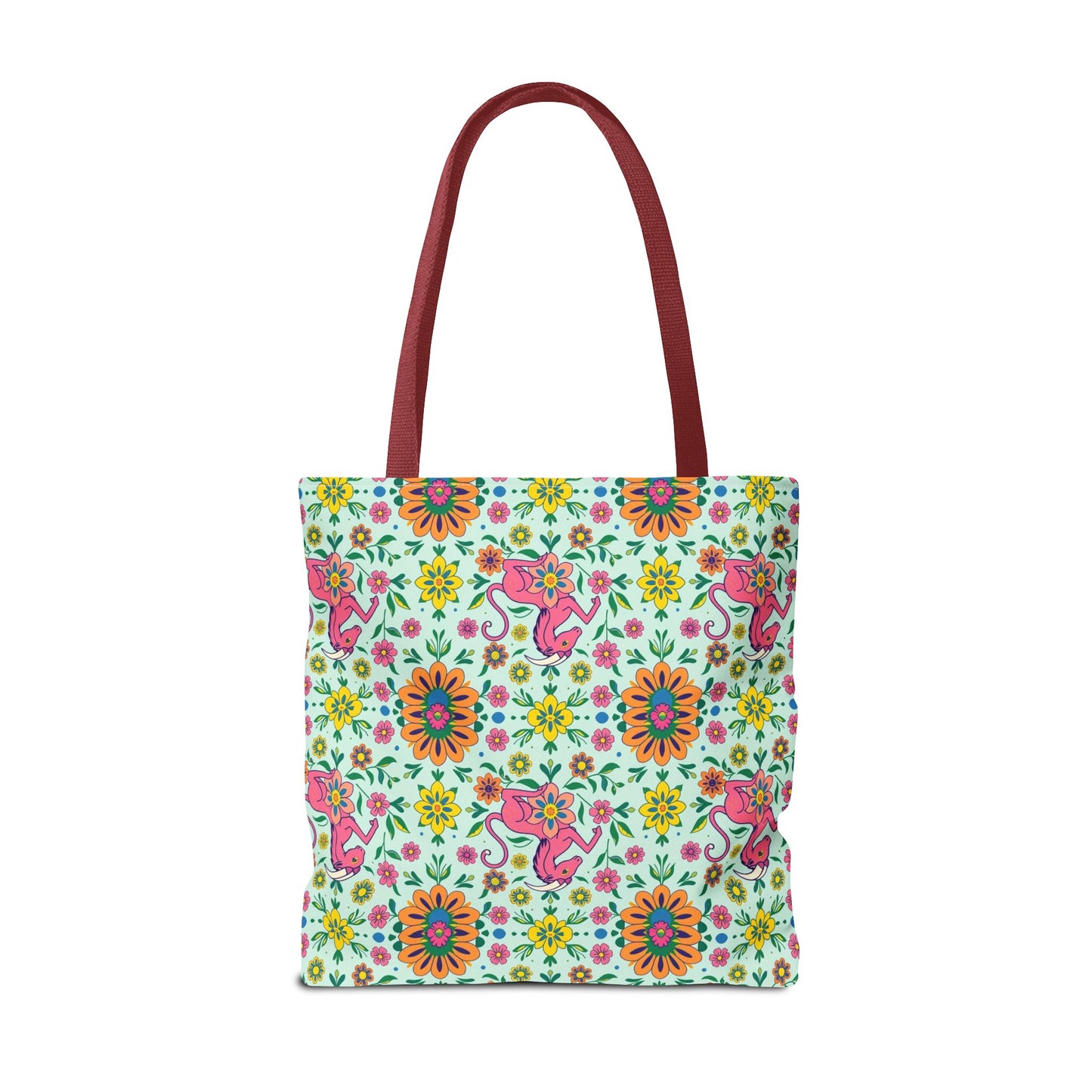 Tote Bag (AOP), Aquarius, Zodiac, Flower Pattern