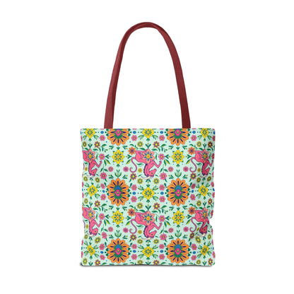 Tote Bag (AOP), Aquarius, Zodiac, Flower Pattern