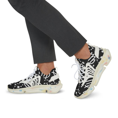Men's Mesh Sneakers, Virgo Zodiac Sign, AOP, Black
