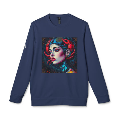 Adidas, Unisex Fleece Crewneck Sweatshirt, Cancer, Pop Art v1, Zodiac