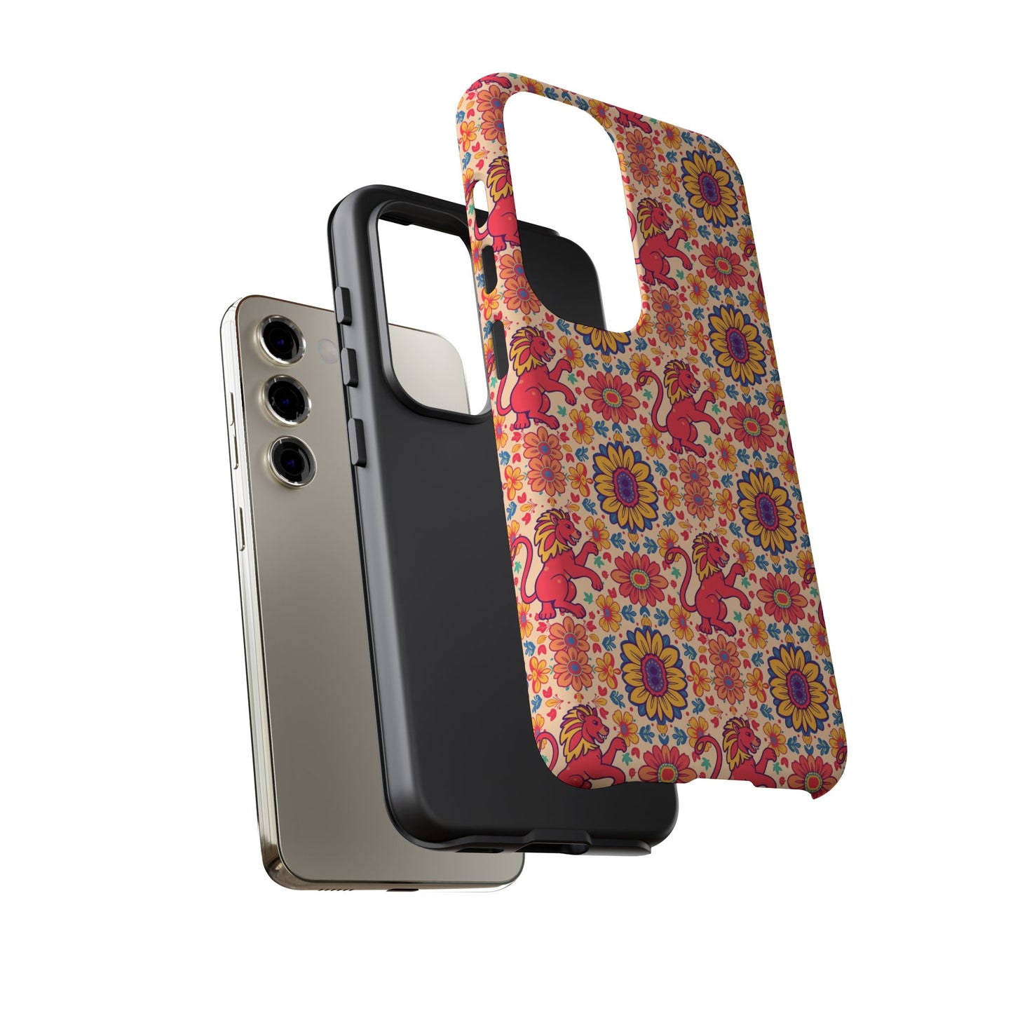 Tough Cases, Leo, Zodiac v1, Flower Pattern