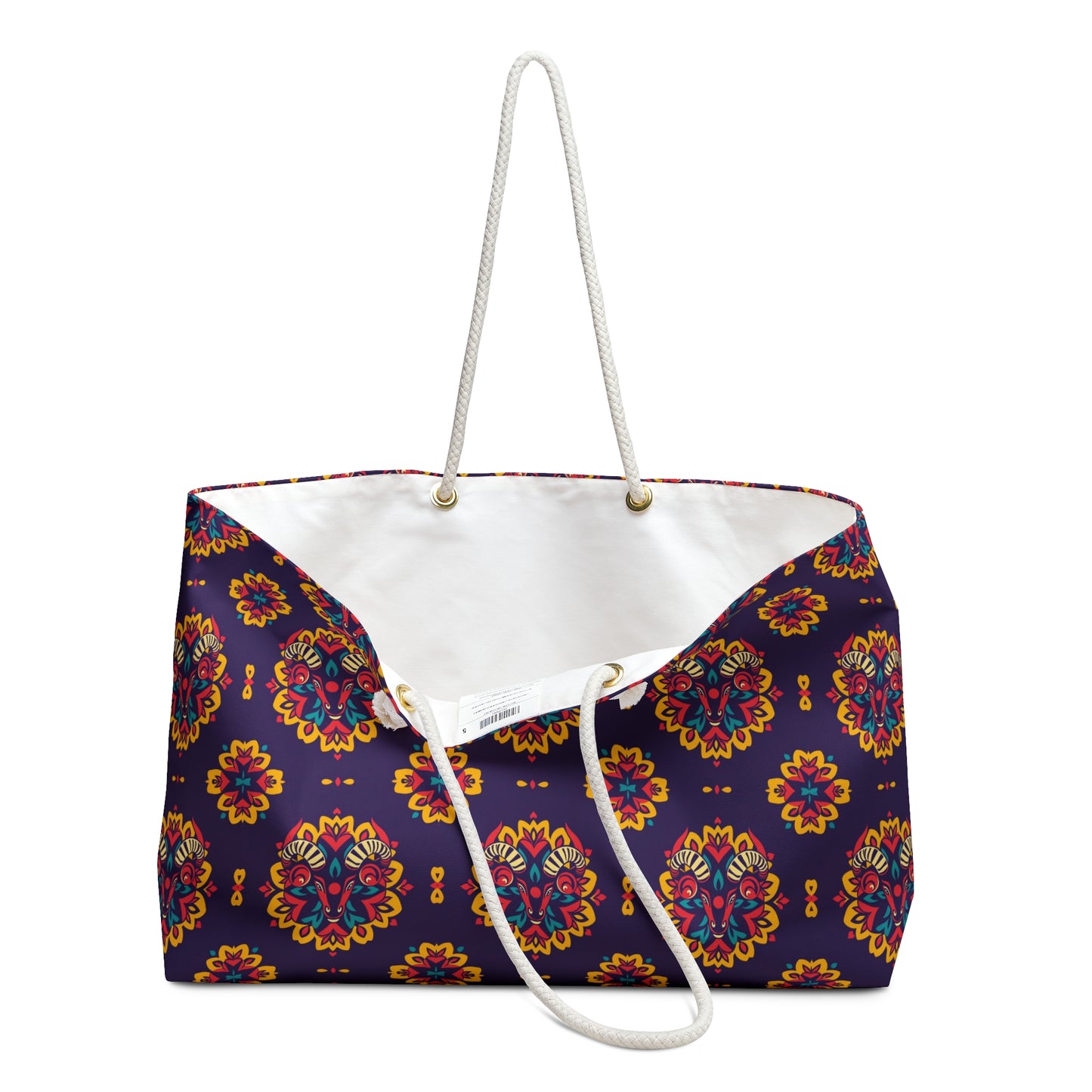 Weekender Bag, Taurus, Zodiac, Flower Pattern