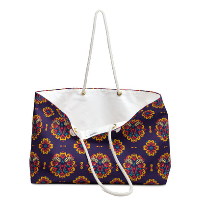 Weekender Bag, Taurus, Zodiac, Flower Pattern