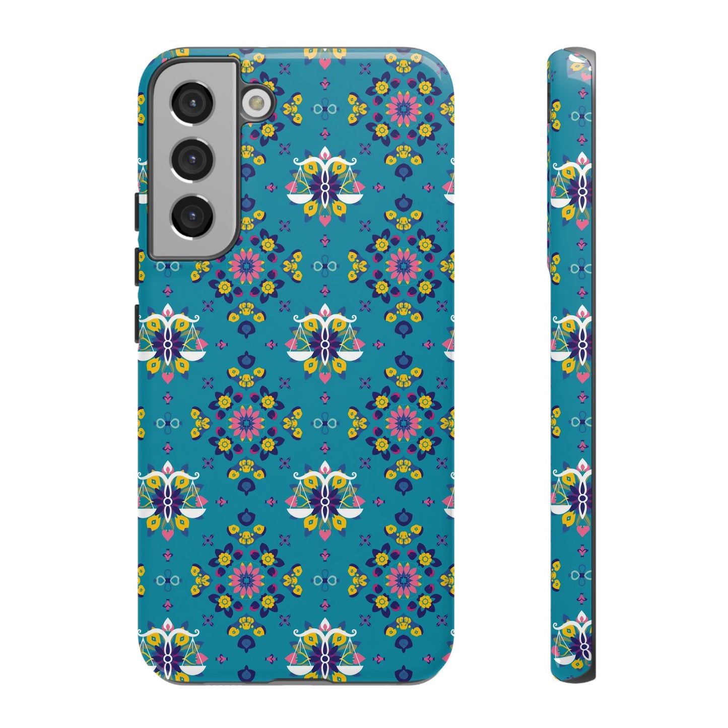 Tough Cases, Libra, Zodiac v2, Flower Pattern
