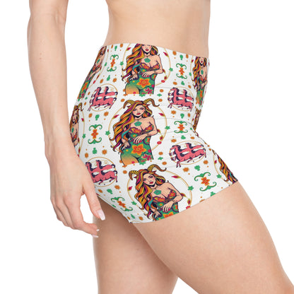Women's Shorts, (AOP), Capricorn, Zodiac v3, Sexy Pattern