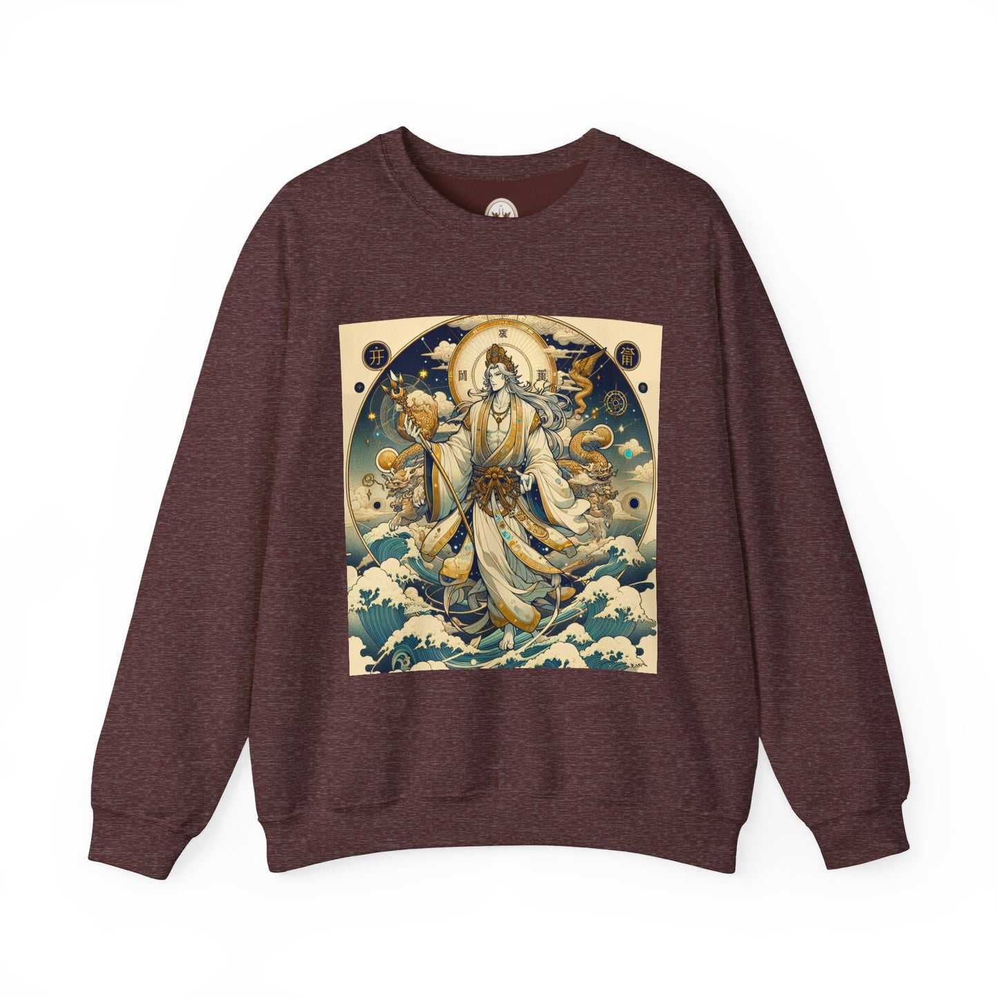 Unisex Heavy Blend™ Crewneck Sweatshirt, Anime Capricorn God,  Zodiac Design