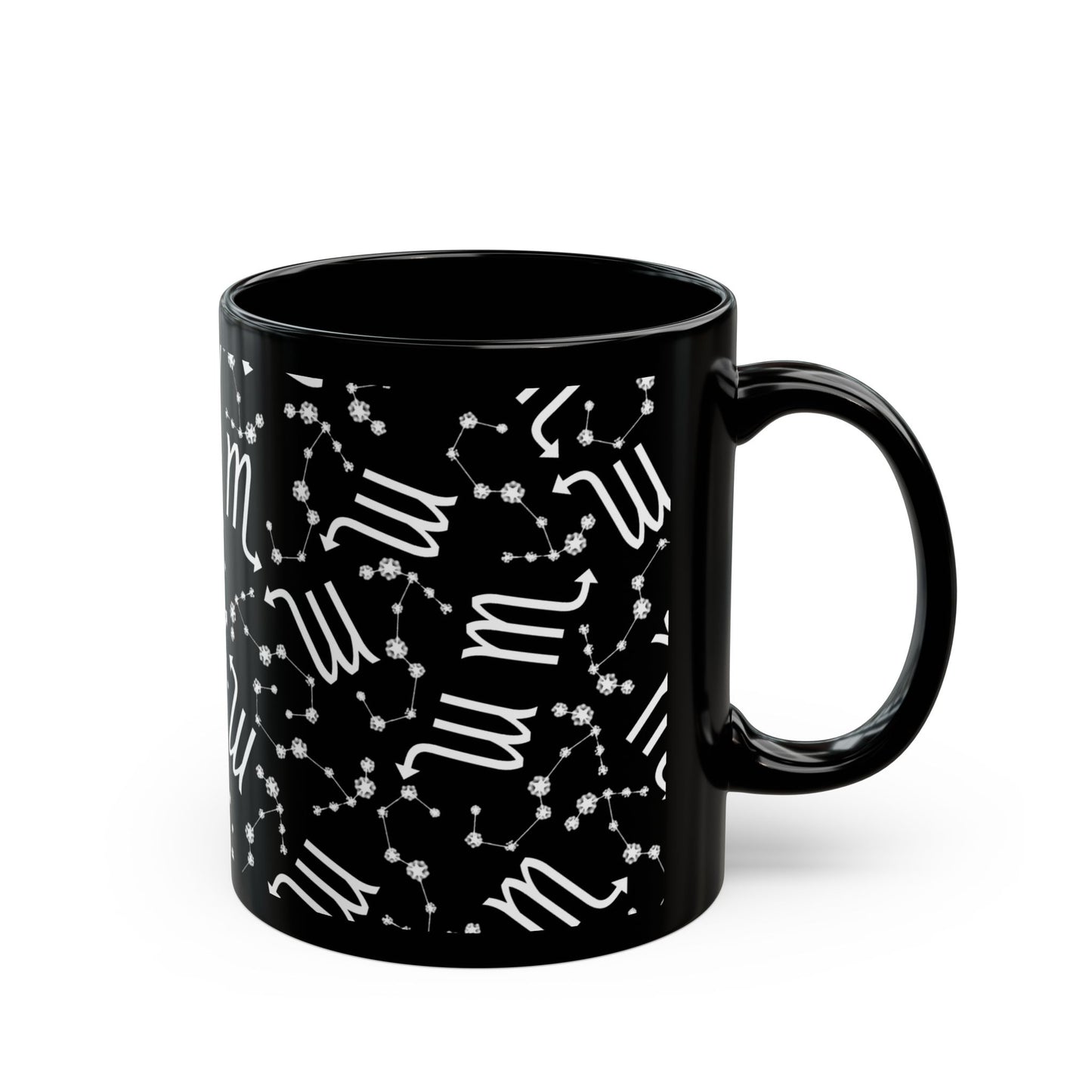 Zodiac 11oz Black Mug Scorpio Zodiac Sign
