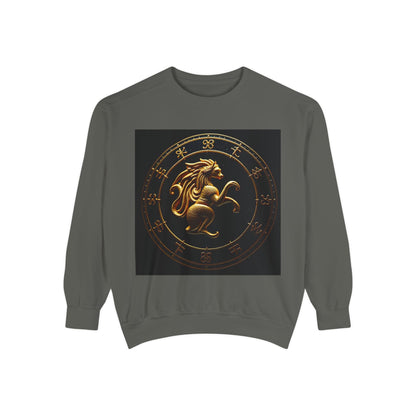 Garment-Dyed Sweatshirt, Unisex, Space Animal Design v1, Virgo