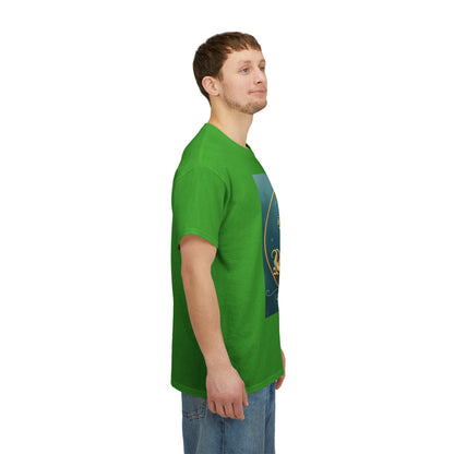 Unisex Heavy Cotton T-Shirt, Aquarius God 3v, Zodiac Design