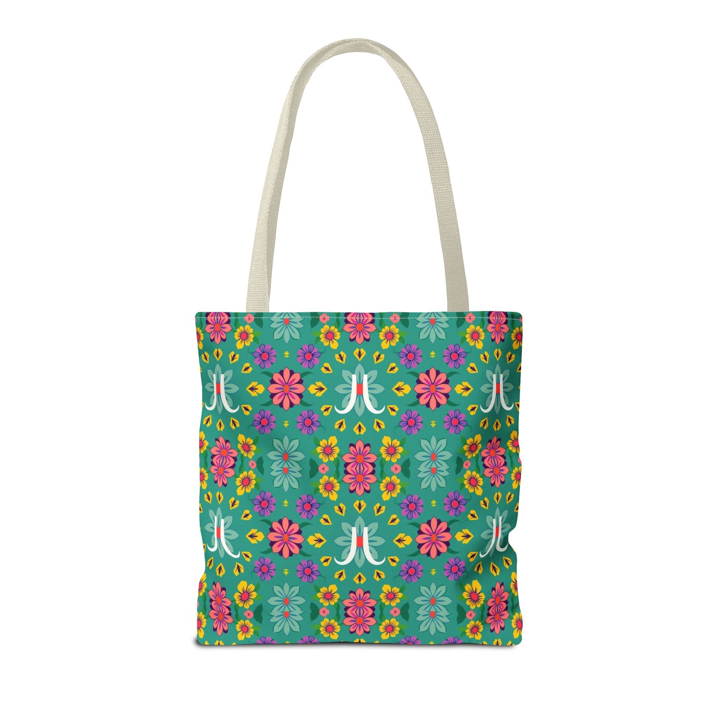Tote Bag, (AOP), Aquarius, Zodiac v2, Flower Pattern