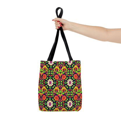 Tote Bag (AOP), Aries, Zodiac, Flower Pattern