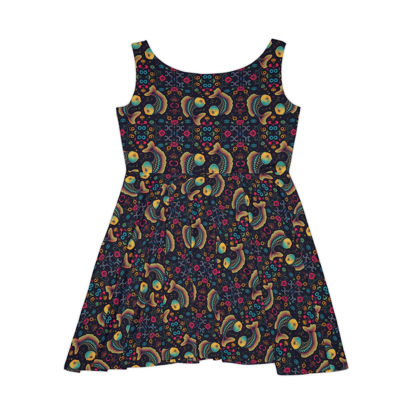 Women's Skater Dress, AOP, Zodiac, Pisces, Pattern