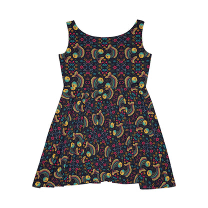 Women's Skater Dress, AOP, Zodiac, Pisces, Pattern