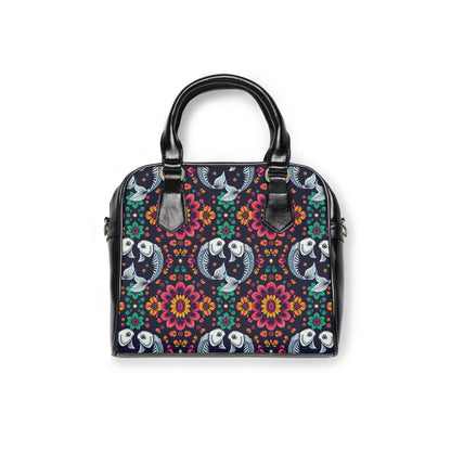 Shoulder Handbag, Pisces, Zodiac, Flower Pattern