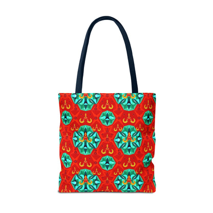 Tote Bag (AOP), Aries, Zodiac v1, Jewel Pattern