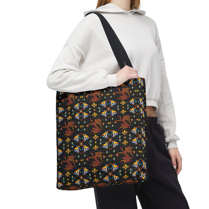 Tote Bag (AOP), Virgo, Zodiac, Jewel Pattern