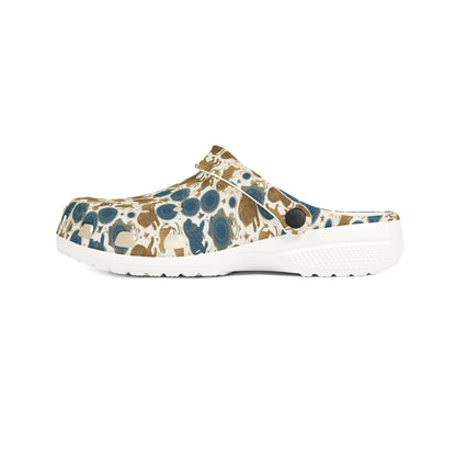 EVA Foam Rubber Shoes, (AOP), Leo, Zodiac, Pattern