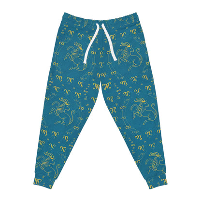 Athletic Joggers, Zodiac Design, Pattern v1, Aquarius, AOP