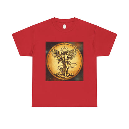 Unisex Heavy Cotton T-Shirt, Angel Twin, Gemini Zodiac Design
