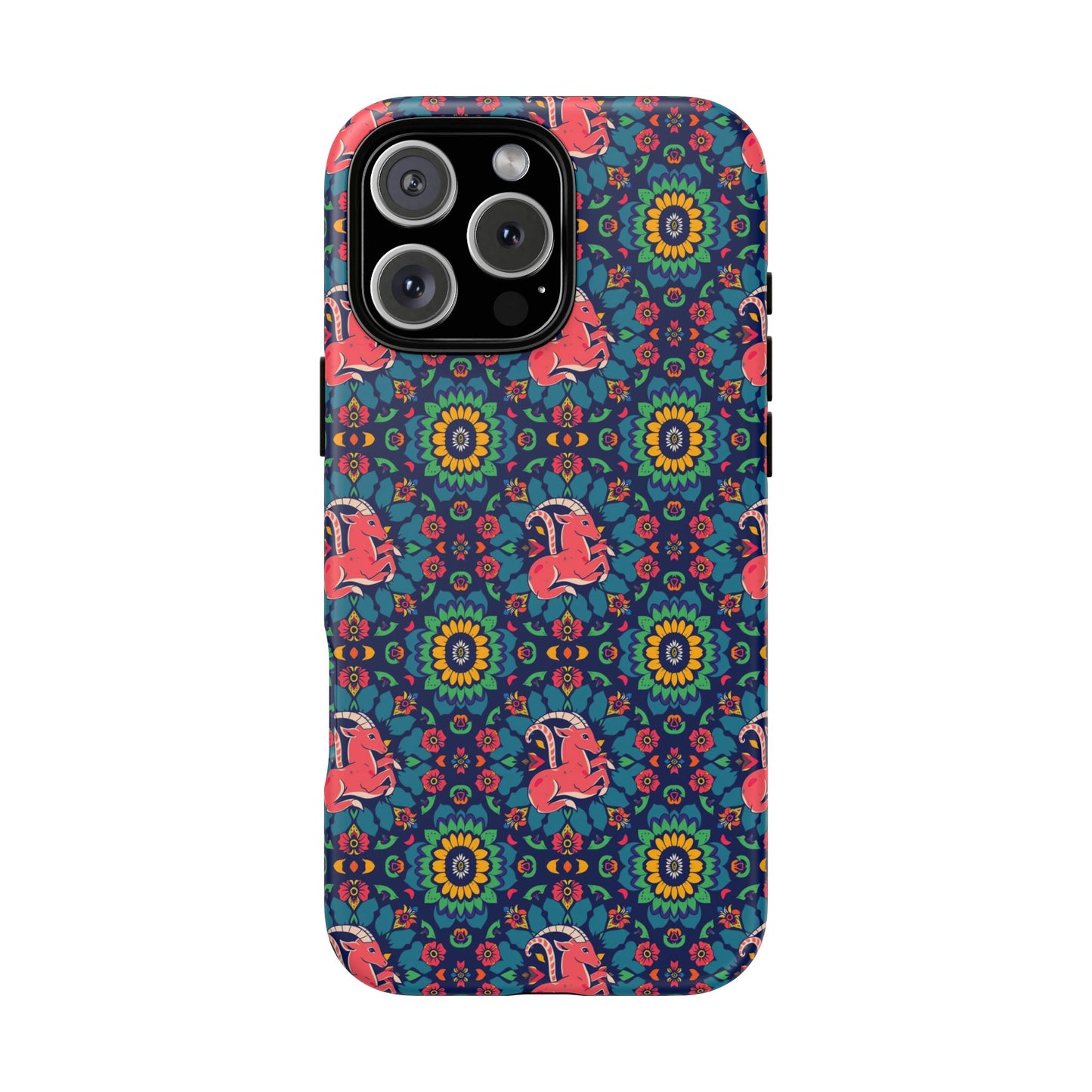 Tough Cases, Capricorn, Zodiac v1, Flower Pattern