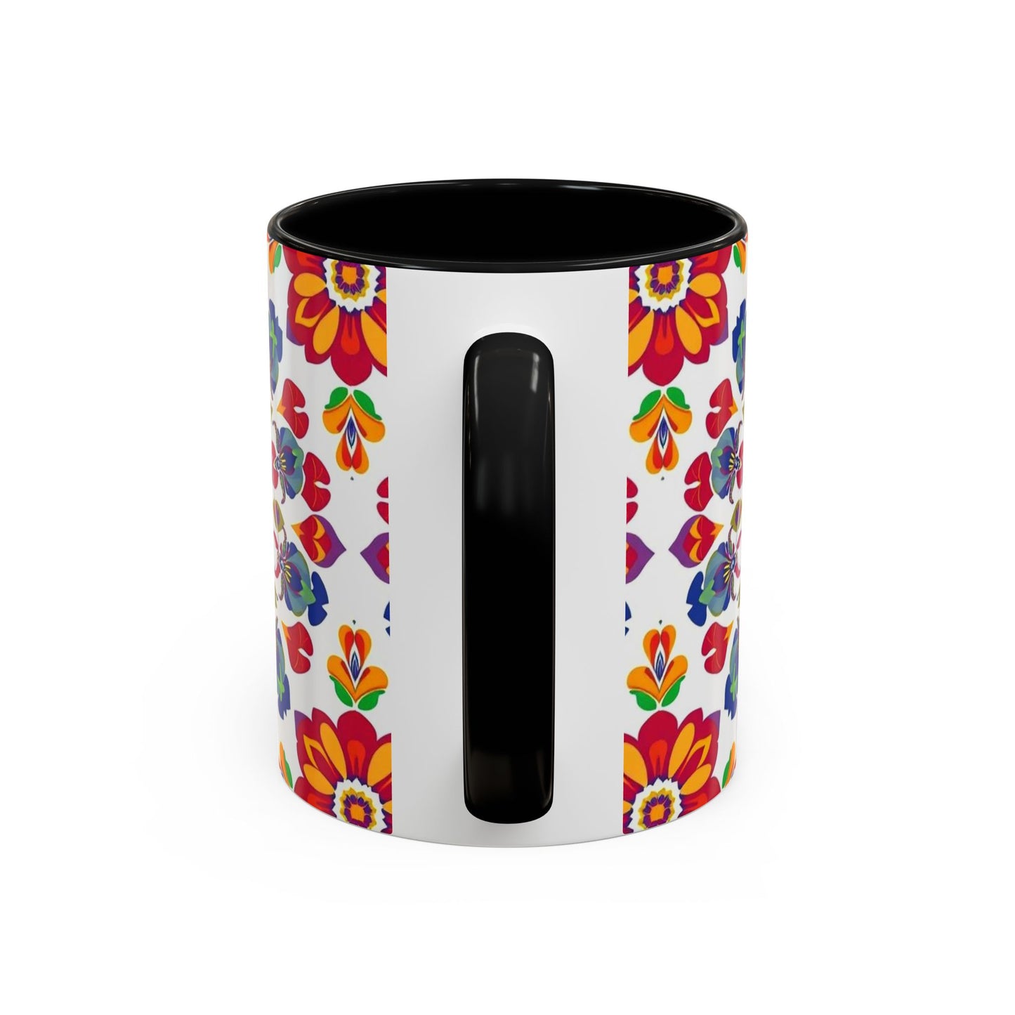 Accent Coffee Mug, Libra, Zodiac v1, Flower Pattern, (11, 15oz)