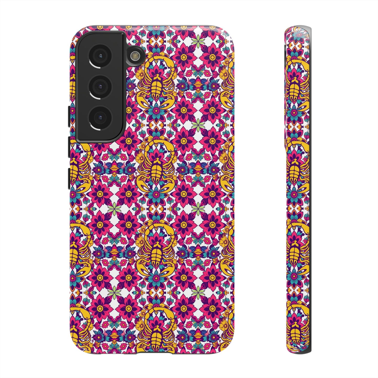 Tough Cases, Scorpio, Zodiac v2, Flower Pattern