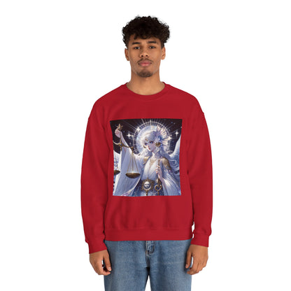 Unisex Heavy Blend™ Crewneck Sweatshirt,anime angel, Libra Zodiac Design