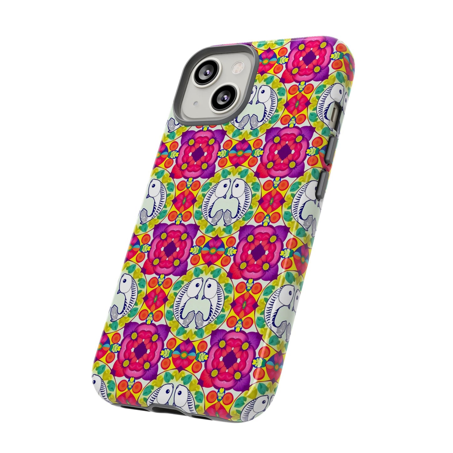Tough Cases, Pisces, Zodiac v2, Flower Pattern