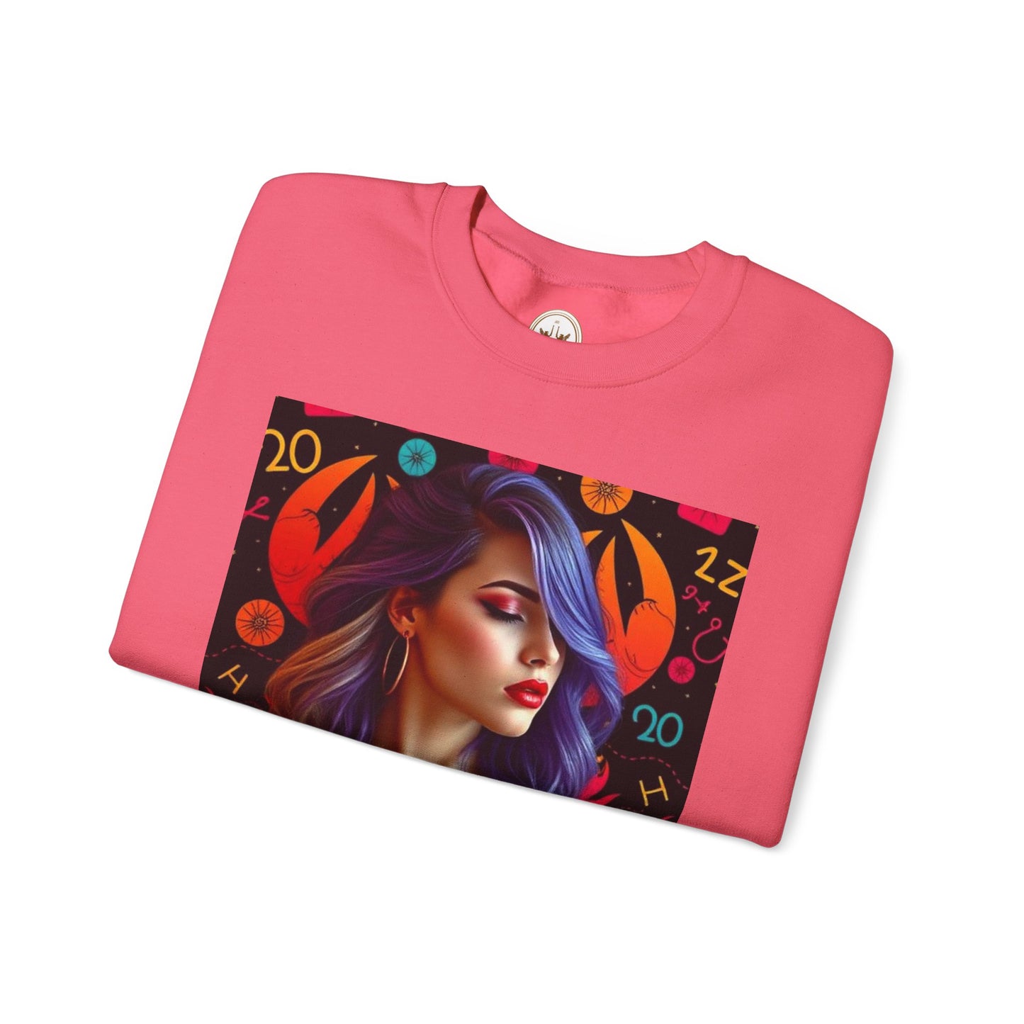 Unisex Heavy Blend™ Crewneck Sweatshirt, Cancer, Zodiac v3, Sexy Pattern