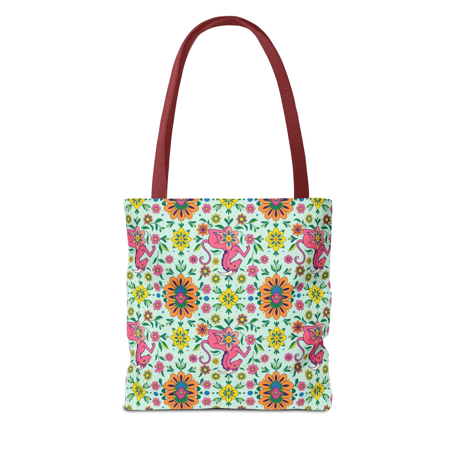 Tote Bag (AOP), Aquarius, Zodiac, Flower Pattern