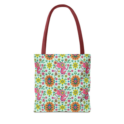 Tote Bag (AOP), Aquarius, Zodiac, Flower Pattern