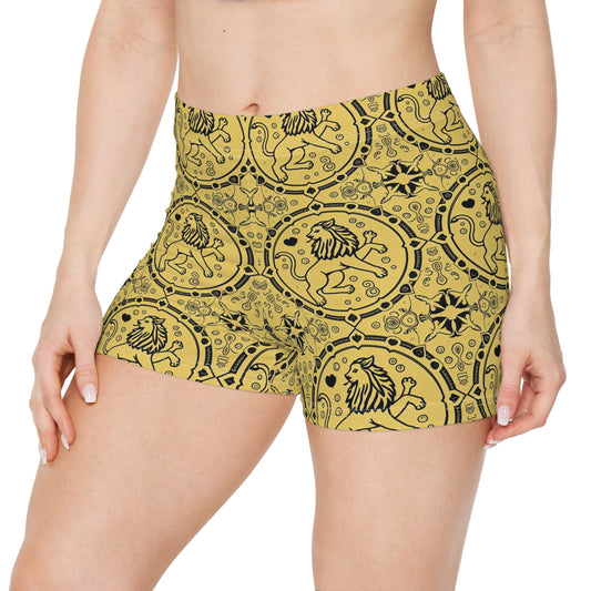 Women's Shorts, AOP, Leo, Zodiac v1, Pattern